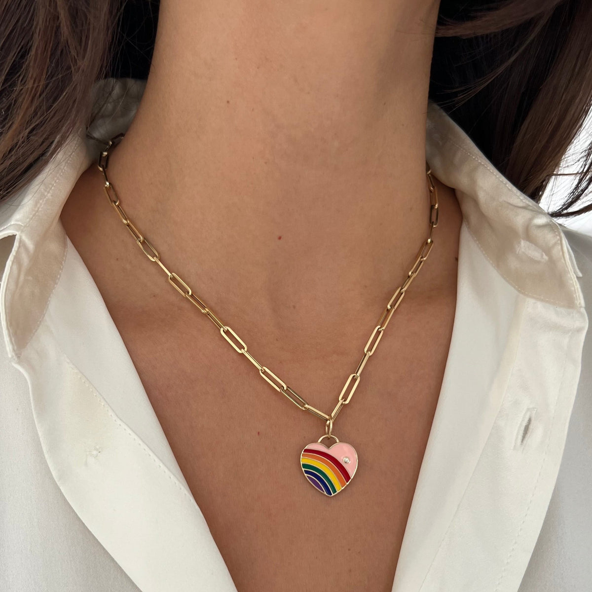 Rainbow Heart Pendant