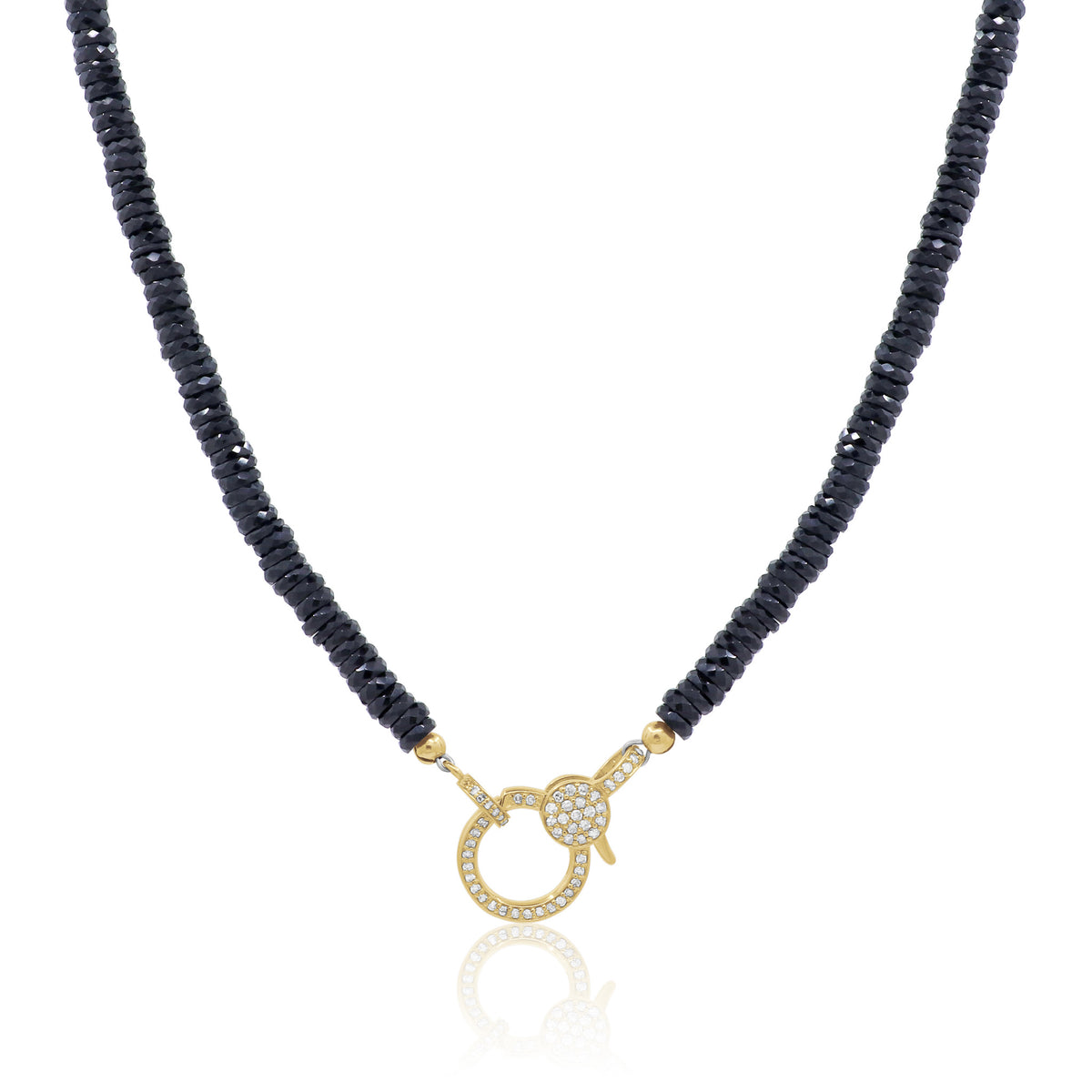 Black Spinel - Gold Clasp