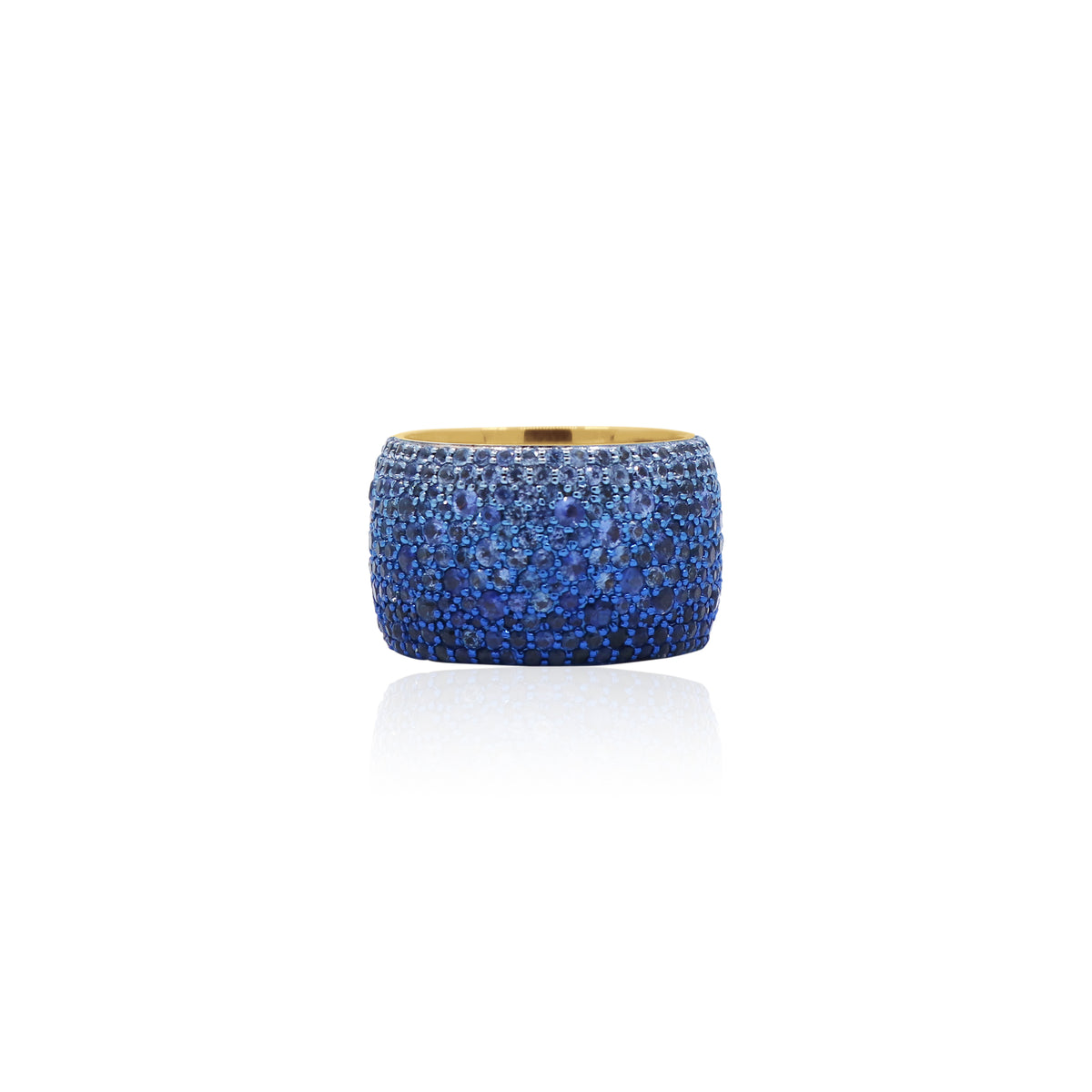 Blue Sapphire Barrel Ring