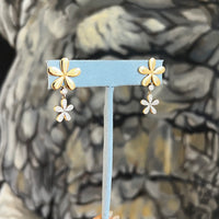 Pavé Flower Earrings