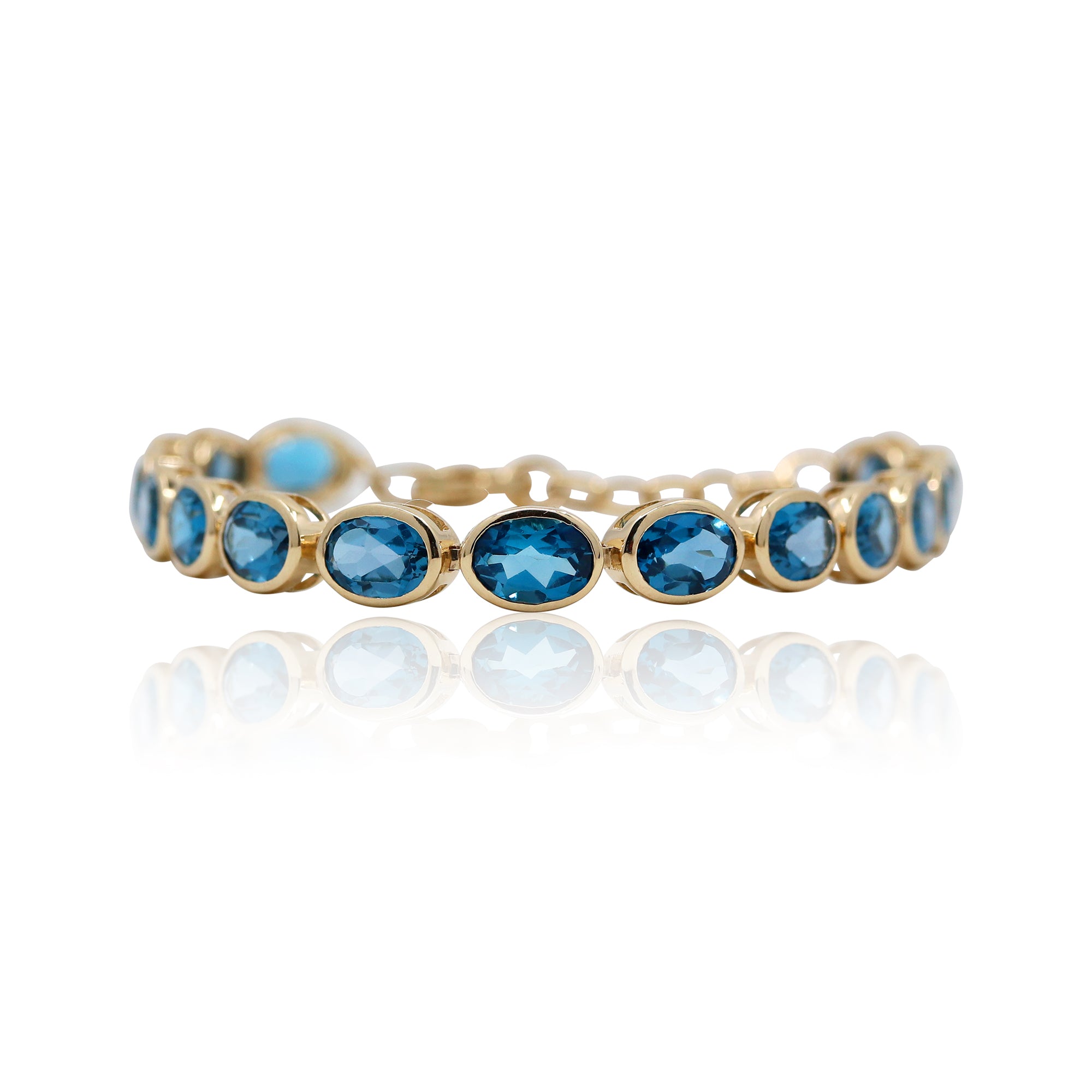 London Blue Topaz Bracelet London Blue Topaz Jewelry Gemstone Bracelet Gemstone cheapest Jewelry