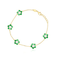 Malachite Daisy Bracelet