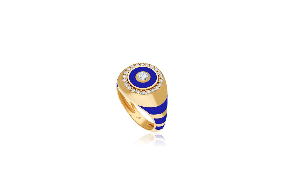 Enamel Signet Ring