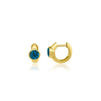 London Blue Topaz Huggie Earring