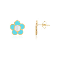 Daisy Flower Earring - Turquoise