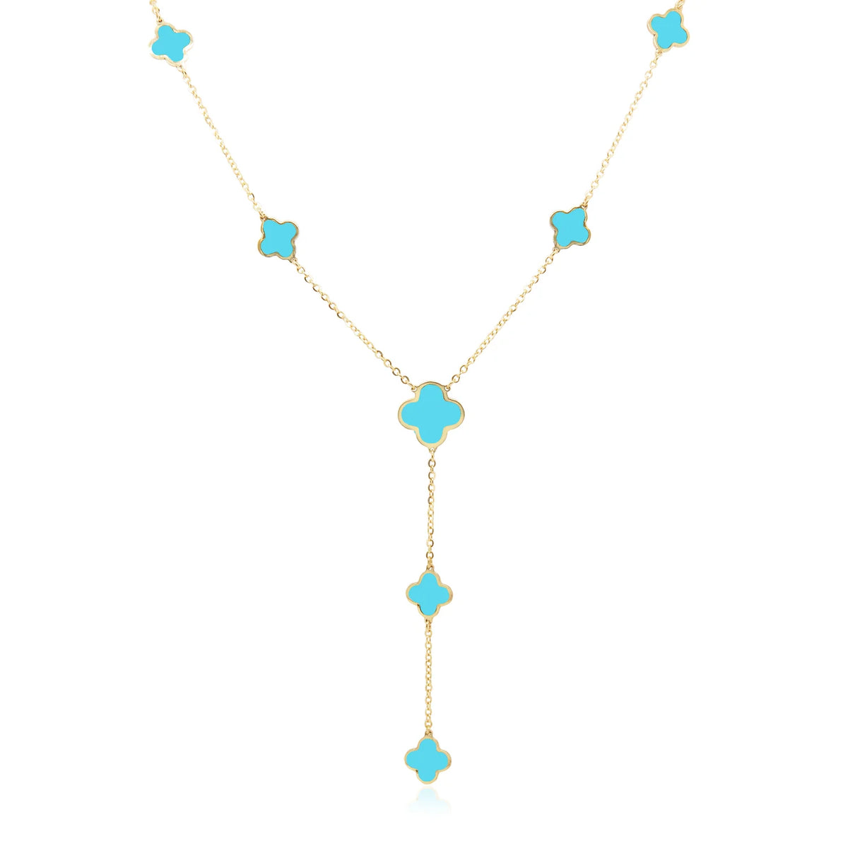 Stone Flower Lariat - Mother of Pearl