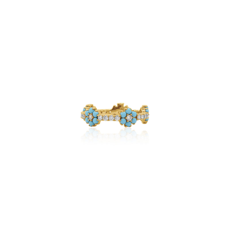 Turquoise Flower Ring