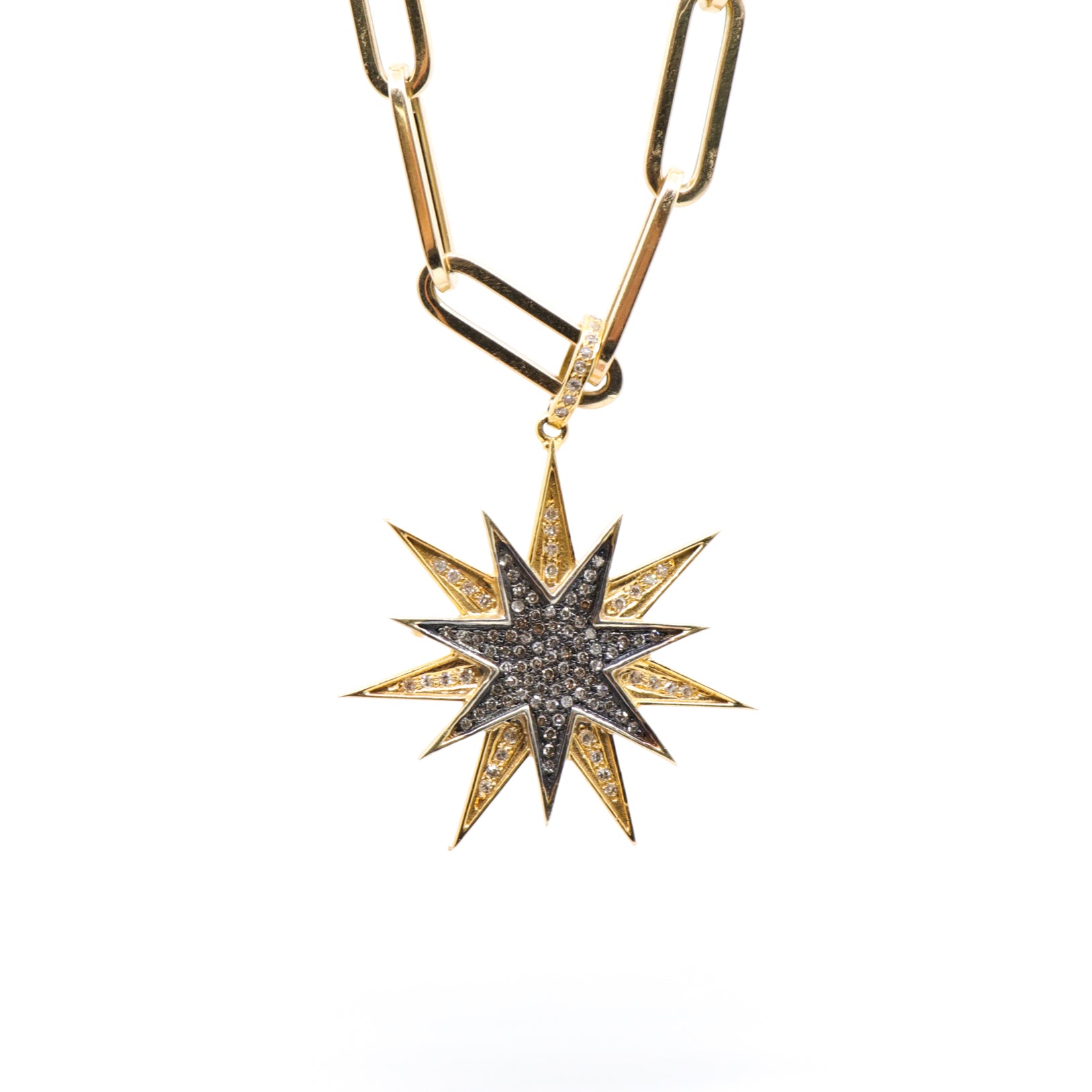 Two-Tone Double Star Pendant